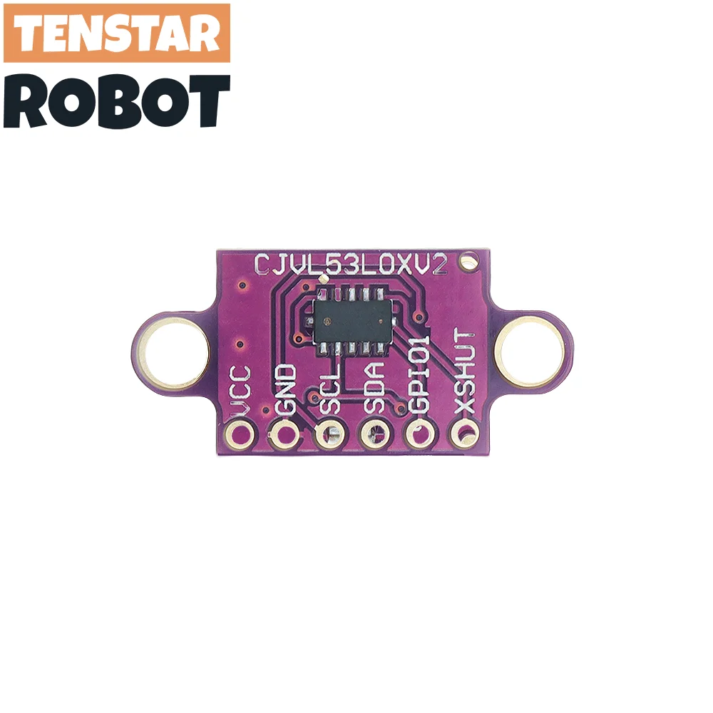 TENSTAR 2pcs VL53L0X Time-of-Flight (ToF) Laser Ranging Sensor Breakout 940nm CJVL53L0XV2 Laser Distance Module IIC