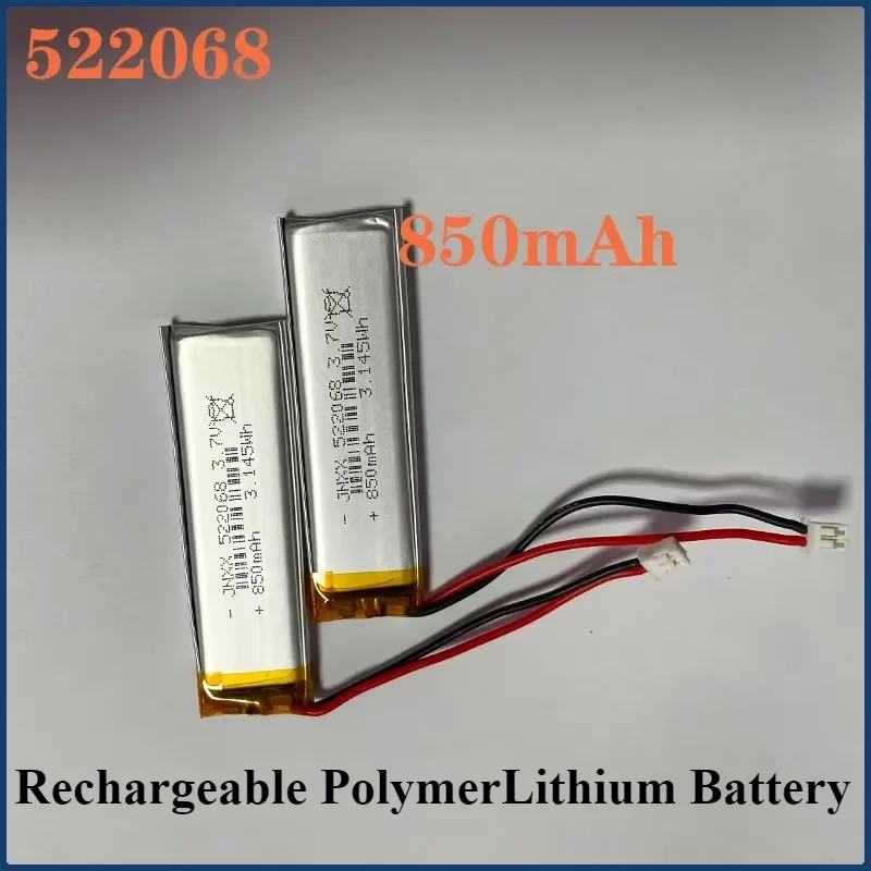 High-Capacity 850mAhRechargeable PolymerLithium Battery 522068 forElectronic Devices UpYour Digital LED Light and Small Fan with