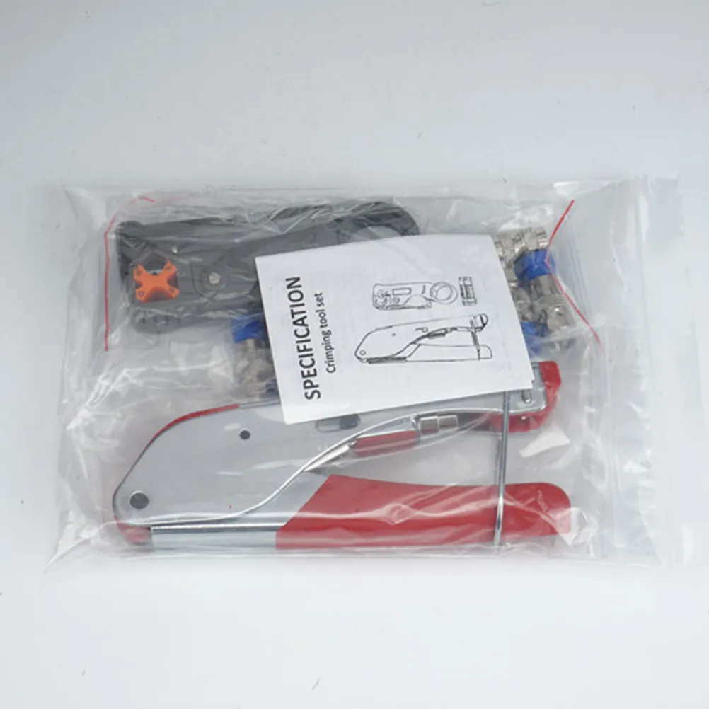 10Pcs Coax Wire Stripper Pliers Set Adjustable Rotatable RG6 RG59 RG58 Cable Crimper Tool Compression
