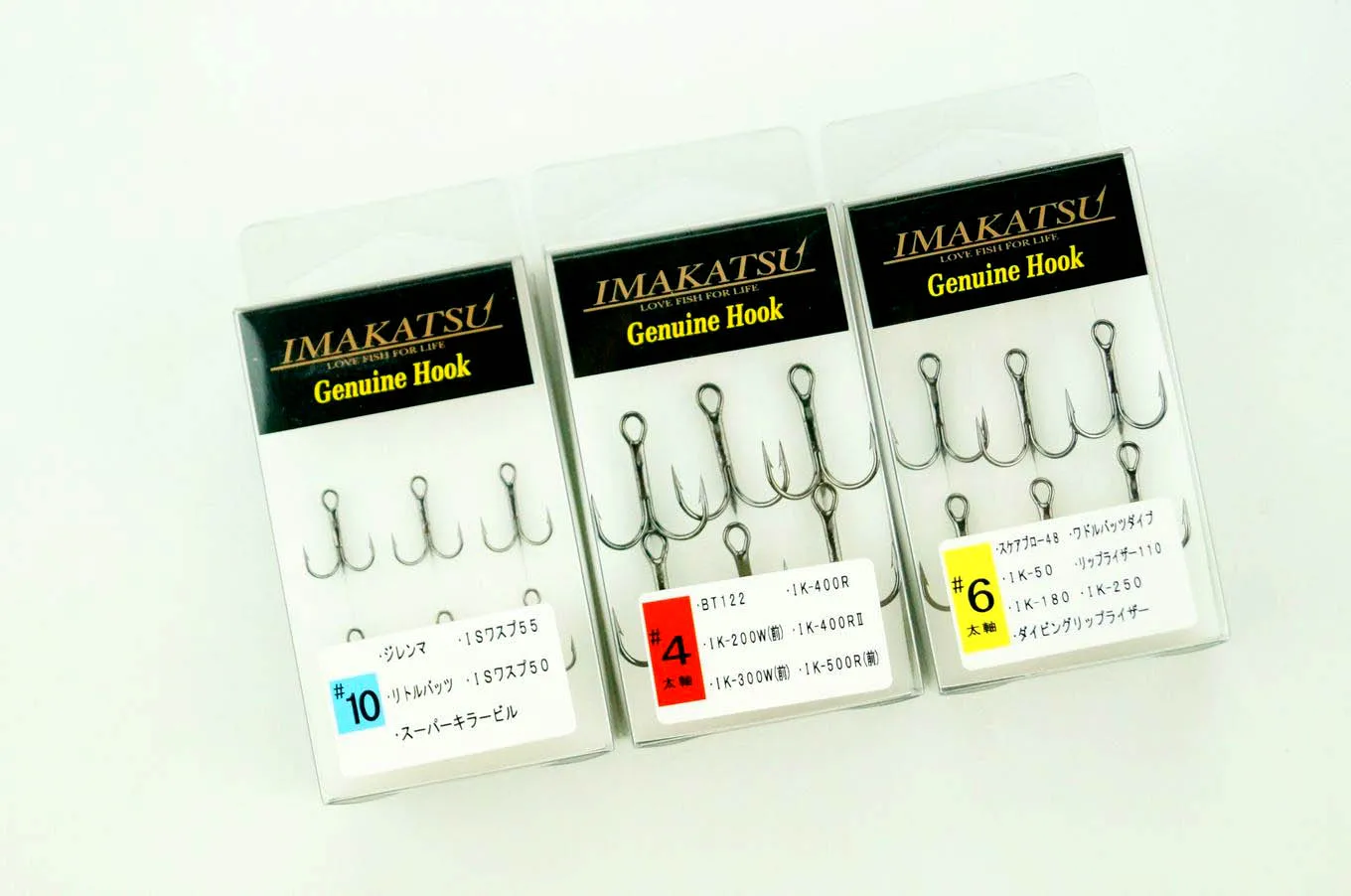 IMAKATSU GEUINE HOOK 4 # 6 # 10 # Original Three Book Hook