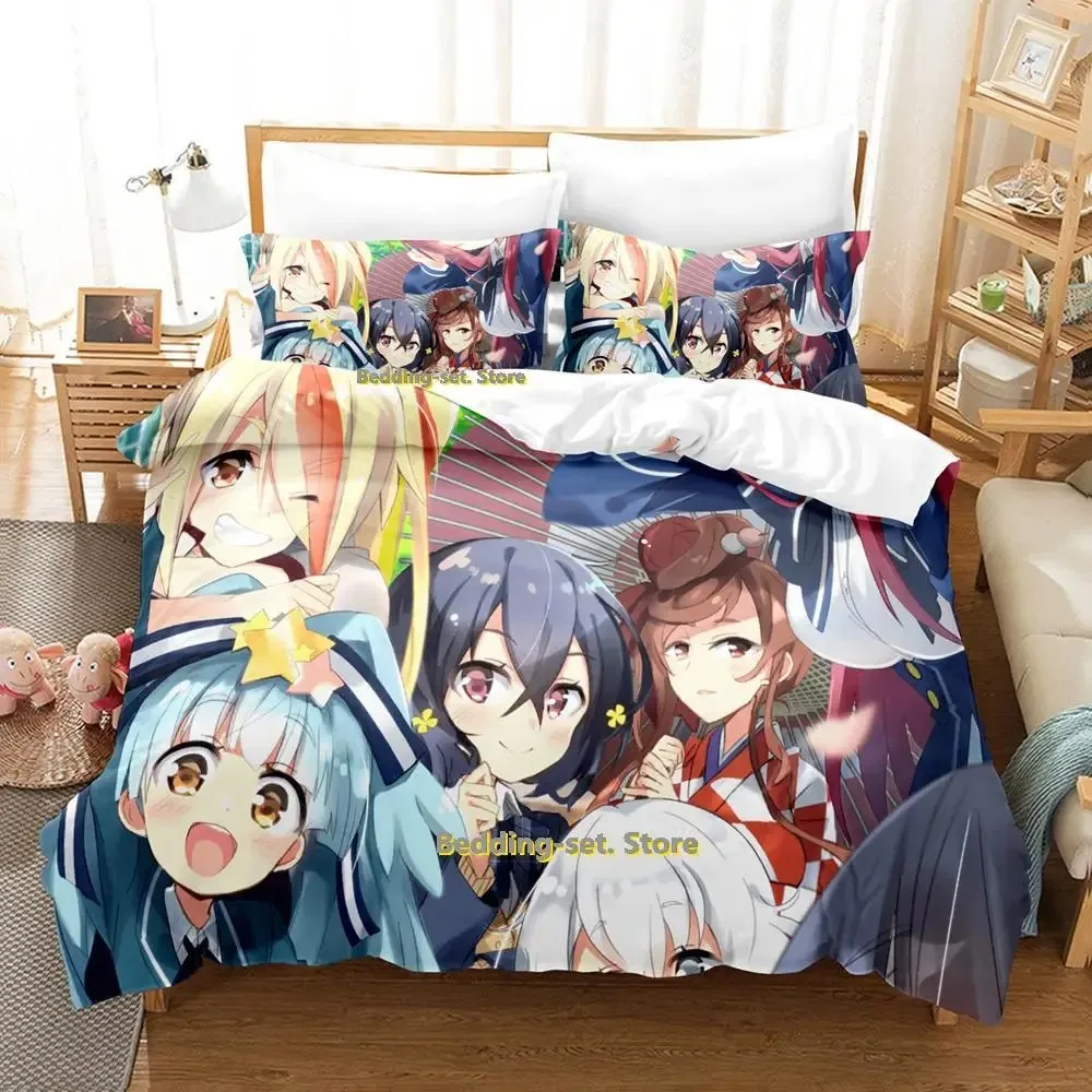 Zombie Land Saga Bedding Set Single Twin Full Queen King Size Bed Set Adult Kid Bedroom Duvetcover Sets Anime parure de lit Bed