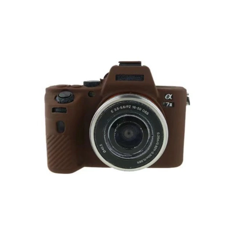 For Sony a72 a7s2 a7r2 m2 A7II A7SII A7RII Digital Camera Body Cover Rubber Skin Protector silicone case+1PCS free tempered film