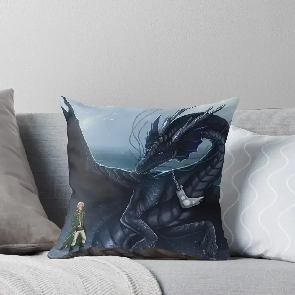 

His Majesty's Dragon - Temeraire and Laurence Throw Pillow Luxury Pillow Cover Sofa Cushions Pillowcases For Pillows pillow