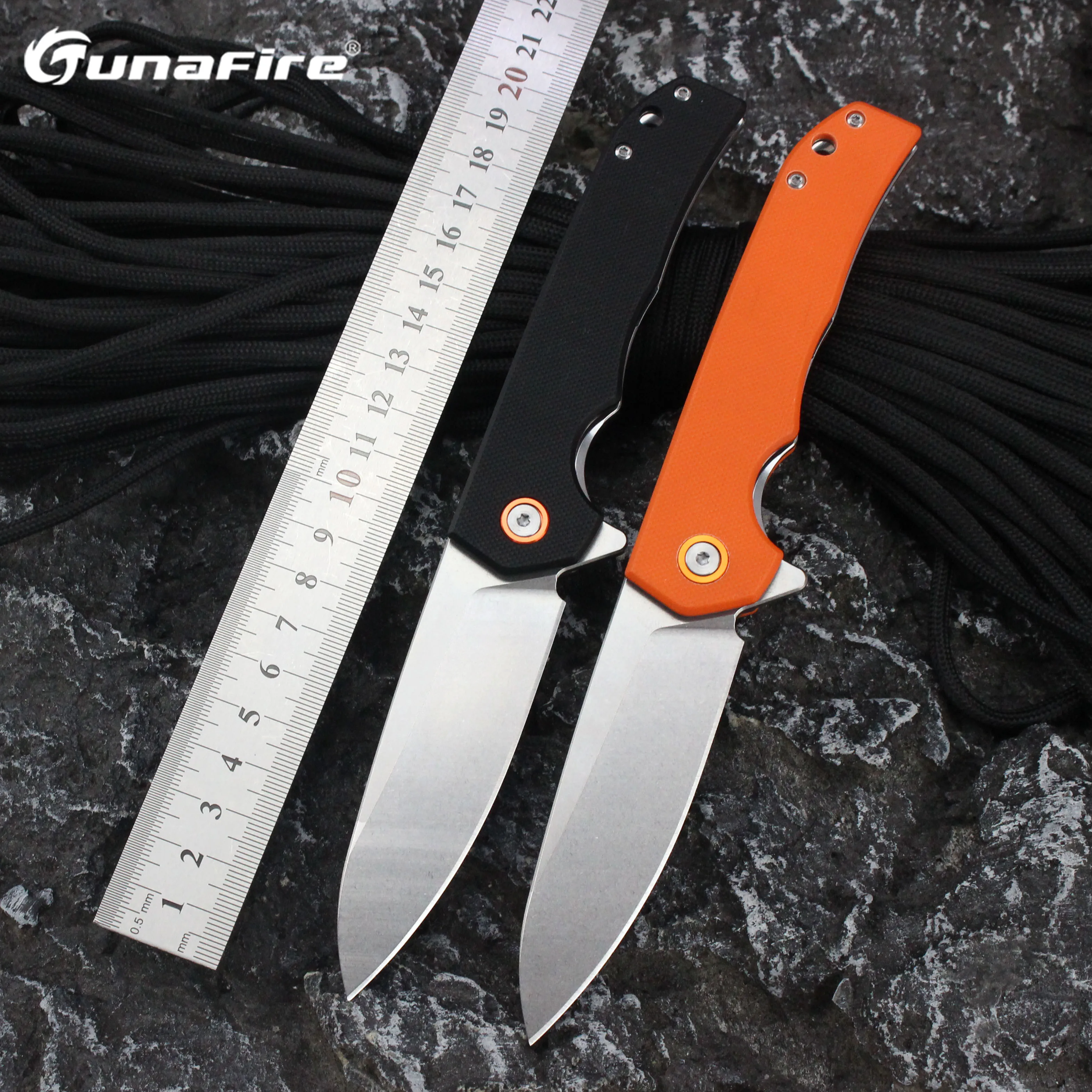 

Tuunafire GT-T0063 Folding Knife D2 Steel Blade Tactical Survival Flipper Knife EDC Hunting Survival Tool jackknife 2025 New