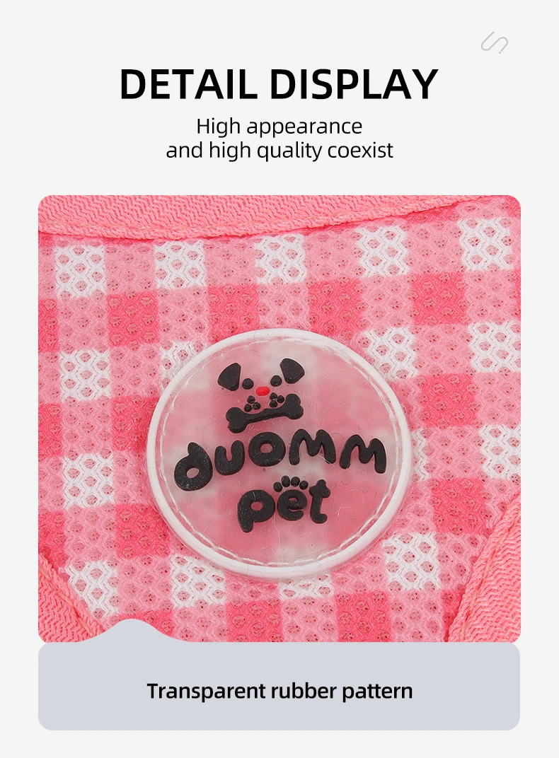 Brustgurt für Kätzchen. Frische karierte Kätzchenleine, bruchsicher. Verstellbarer, reflektierender Brustgurt für Haustiere. Brustrücken für kleine Hunde und Kätzchen – Detail 5