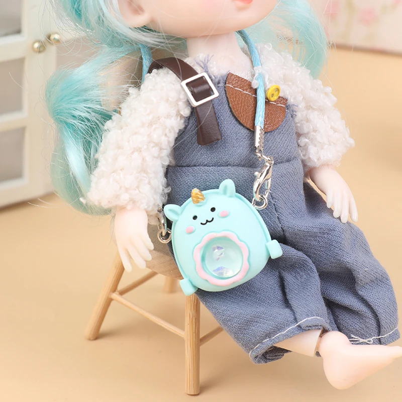 1:12 Dollhouse Miniature Schoolbag Mini Doll Crossbody Bag Shoulder Bag Handbag Backpack Shoulder Bag Model Decor Toys