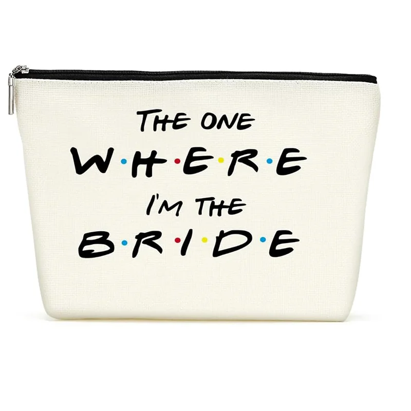 The one where I’m the Bride makeup bag Future Mrs Friends themed Wedding Bridal shower Bachelorette Hen Party decoration gift