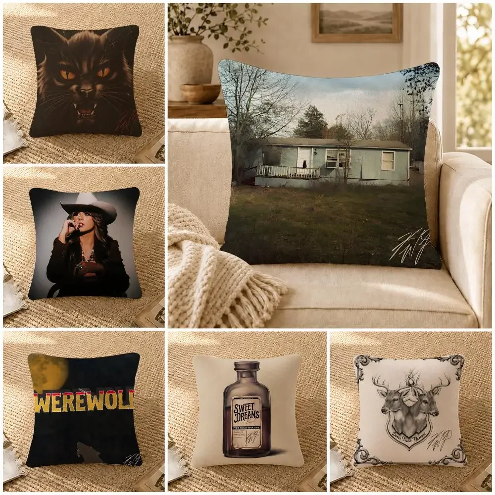 Funda de cojín Country Singer K-Koe W-Wetzel, funda de almohada decorativa de felpa corta y suave para sofá, dormitorio, fácil de limpiar