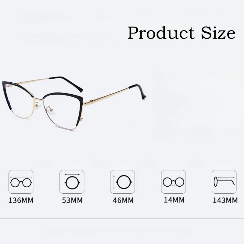 YIMARUILI Fashion Ultra Light Alloy TR90 Optical Spectacle Frame Retro Trendy Prescription Women's Cat Eye Eyeglasses Frame TR30