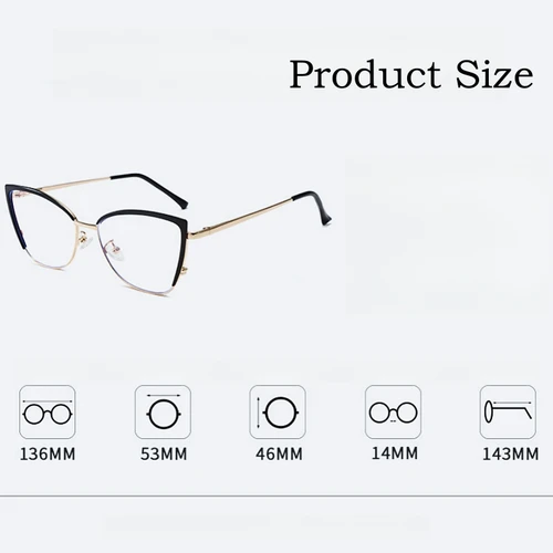 Imagen 2 del producto YIMARUILI, montura de gafas ópticas TR90 de aleación ultraligera a la moda, gafas graduadas Retro de moda para mujer, montura de gafas tipo ojo de gato TR30