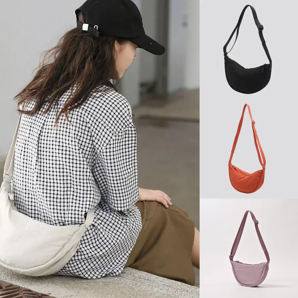 

Summer New Nylon Waterproof All-match Messenger Bag Dumpling Bag Men and Women Multi-color High-quality Shoulder Bag