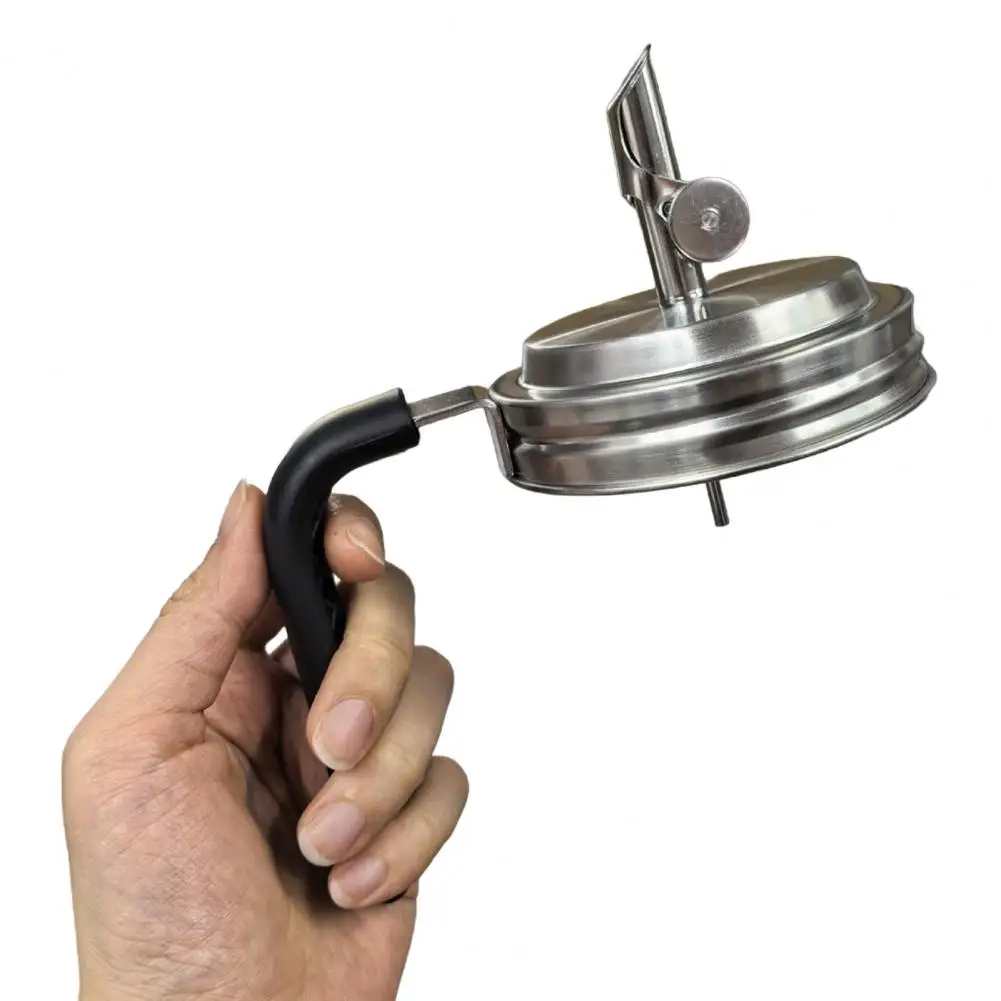 

Stainless Steel Oil Dispenser Lid Mason Jar Oil Pour Lid Stainless Steel Mason Jar Pour Spout Lid Set for Ball for Vinegar