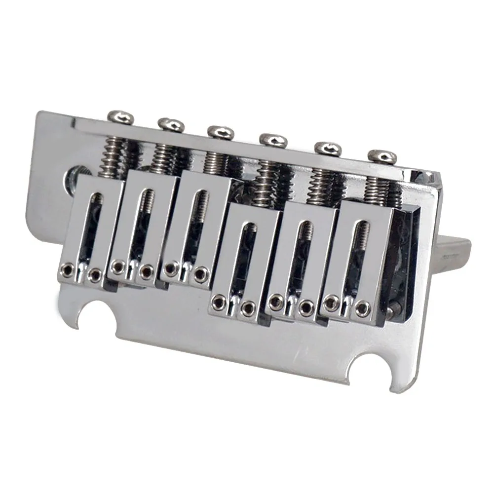 1 Set Tremolo Bridge Thickened Base 6 String Saddle Tremolo Bridge Electric Guitars Basses Replacement Accessories