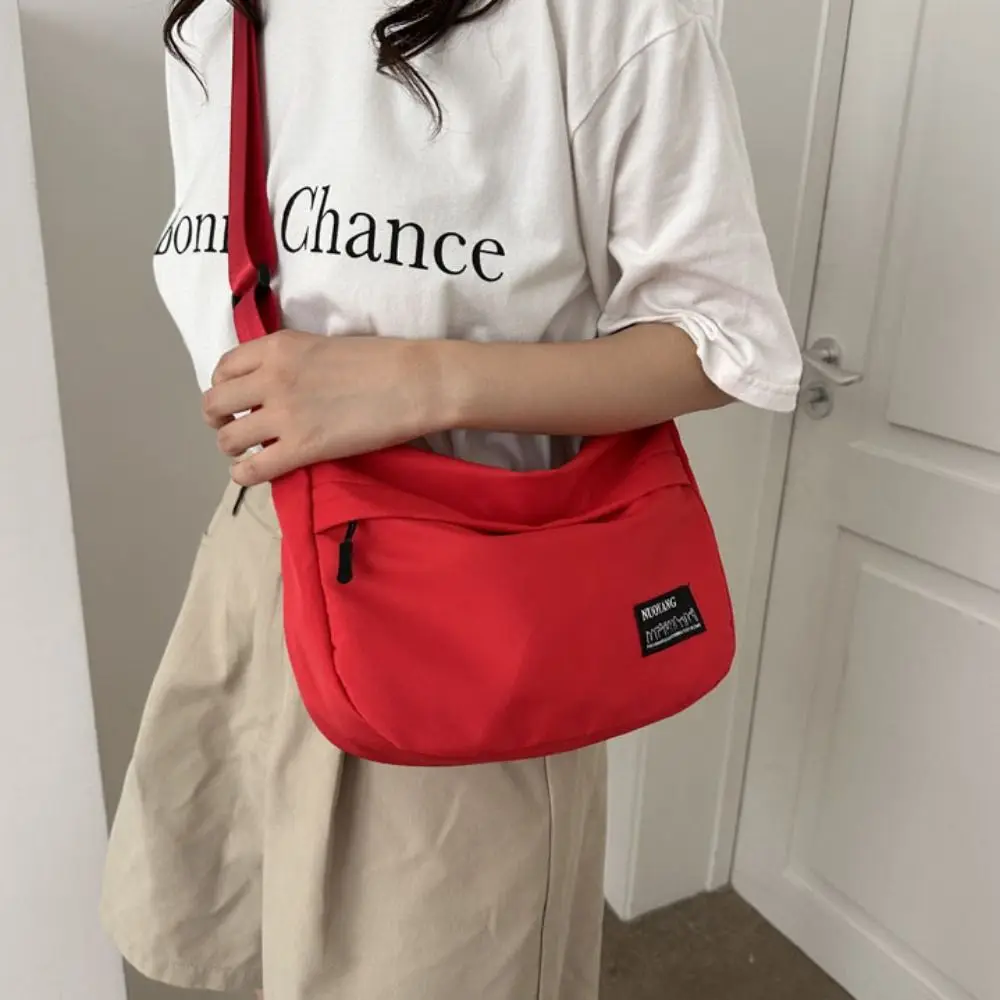 Large Capacity Oxford Shoulder Bag Underarm Bag Korean Style Canvas Dumpling Bag Handbag Commute Sports Crossbody Bag Daily