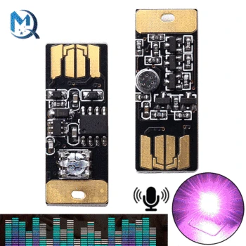 1 x Mini USB LED ampul araba iç dekoratif atmosfer işıkları ses kontrolü aydınlatma dekorasyon gece lambası 7 renk disko flaş