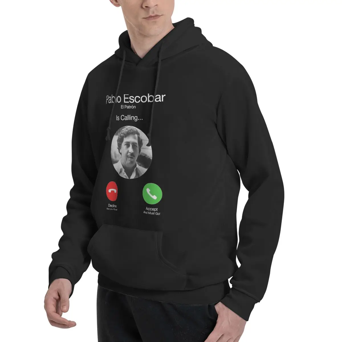 Pablo Escobar llamadas sudaderas con capucha sueltas hombres Casual Sudadera con capucha invierno y2k patrón fresco sudaderas con capucha de talla grande 2XL