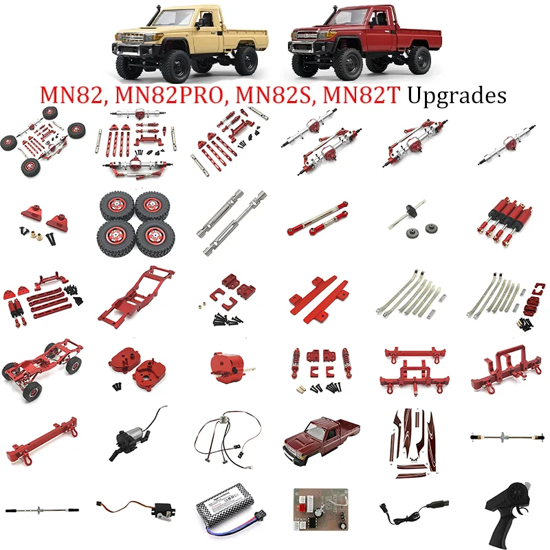 MN82, MN82PRO, MN82S, MN82T Upgraded Metal Sleeve Accessory Drive Shaft Front and Rear Axle Motor Gearbox Cover Circuit Board