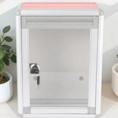 

Lockable Aluminum Alloy Wall Mounted Suggestion Voting Storage For Public Complaint Mailbox Security Lock Outdoor Letter Box