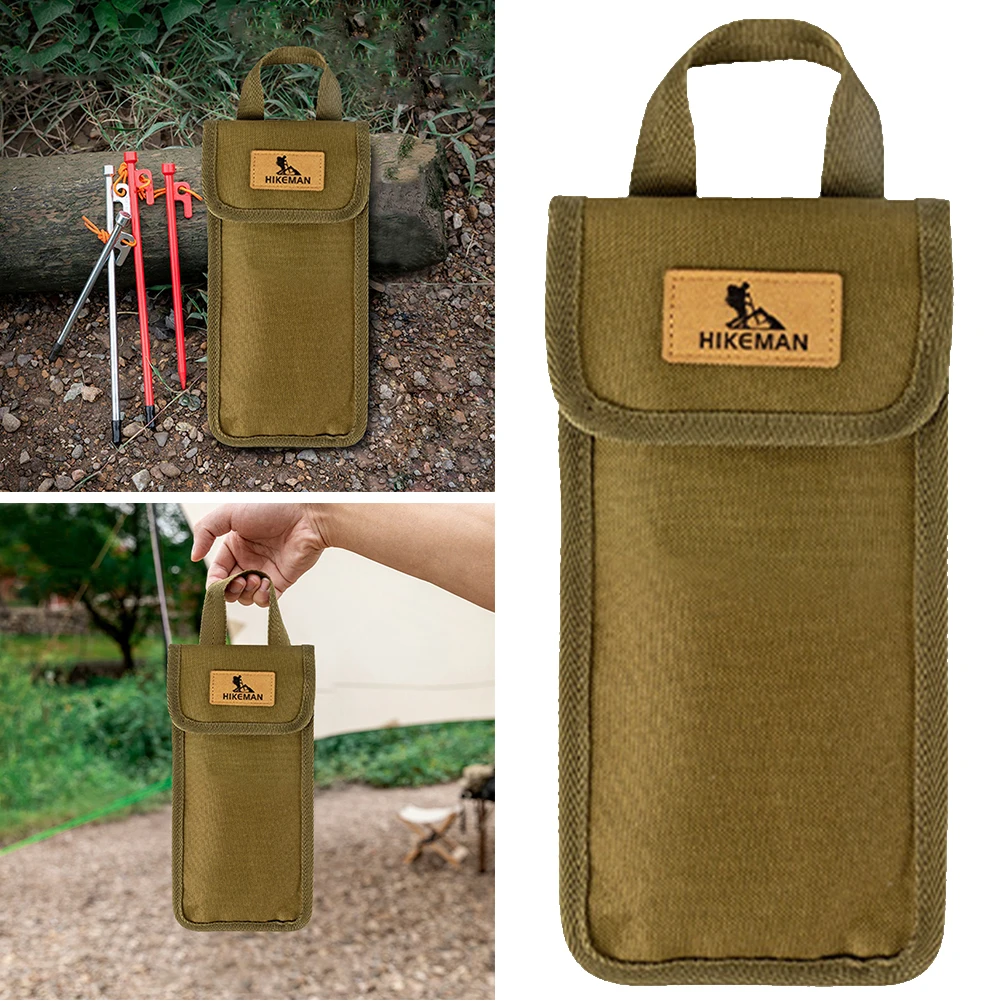 8.66 X 4.92 X 1.18 In Tent Peg Bag with Handle Nail Pouch Portable Tent Stake Storage Bag for Hiking Outdoor Use Camping