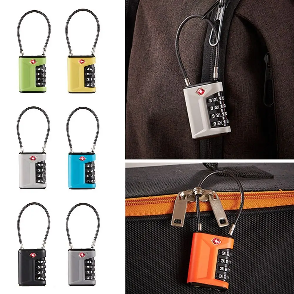 TSA 4 Digit Combination Lock Anti-theft Security Tool Luggage Coded Lock Padlock Suitcase Customs Password Lock for Travel