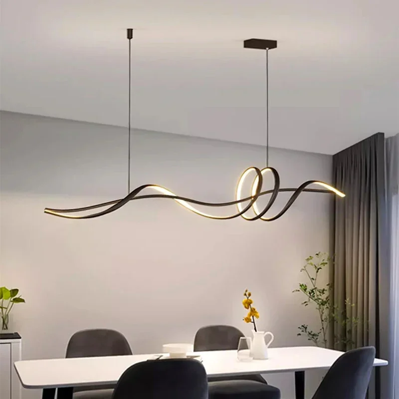 

Modern Simple Led Pendant Lights Home Decor for Dining Living Room Center Table Chandelier Lamp Indoor Lighting Lustre Fixture