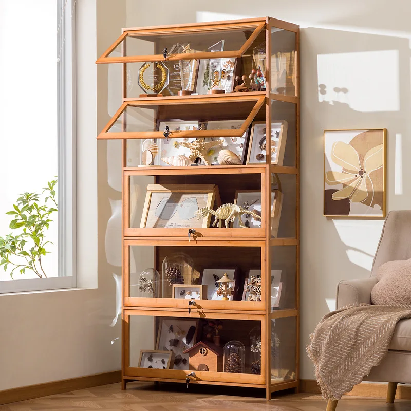 

Figure display cabinet with lock acrylic display stand