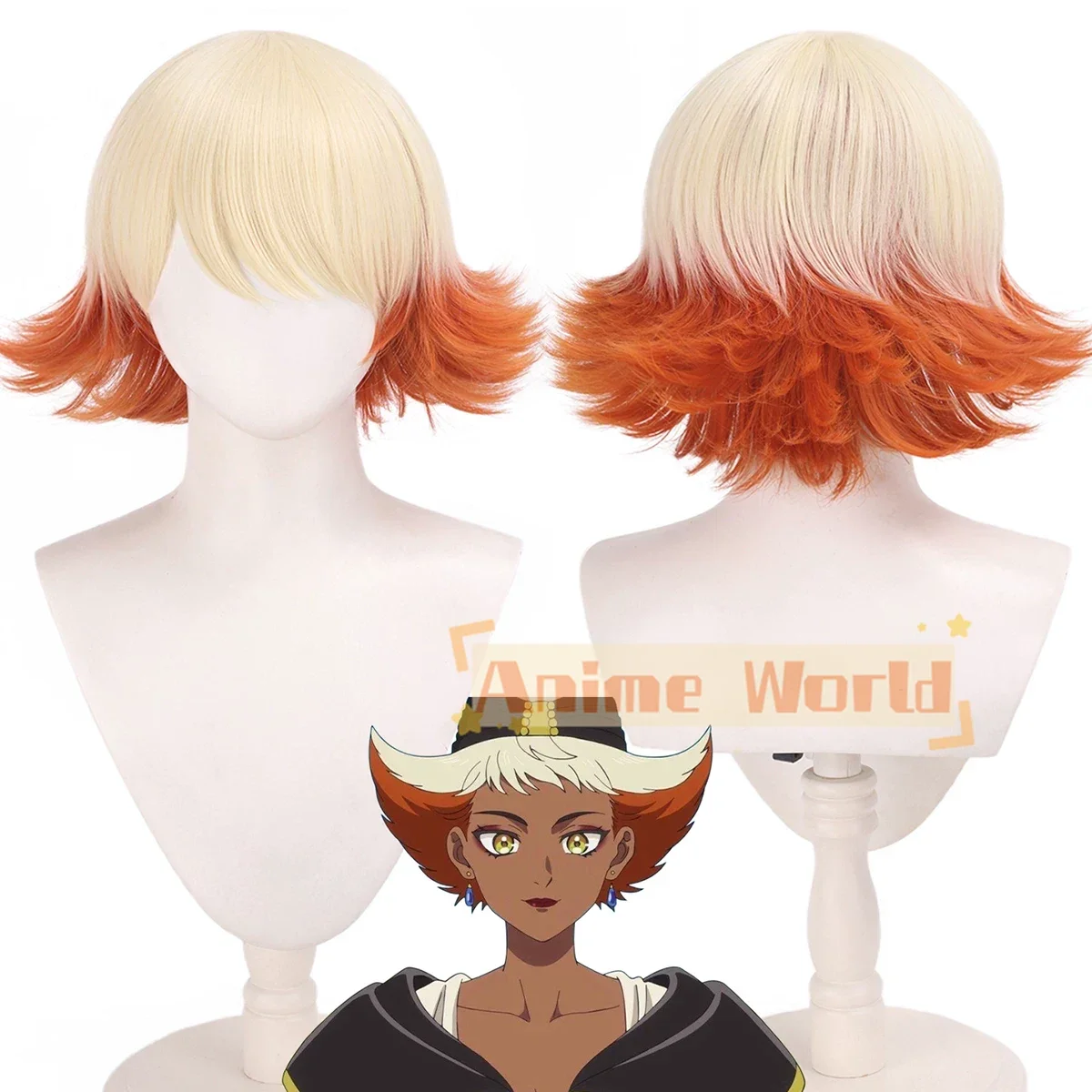 Anime Alaira Cos Wig Halloween Carnival Party Props Synthetic Hair Heat Resistant Fiber + Wig Cap