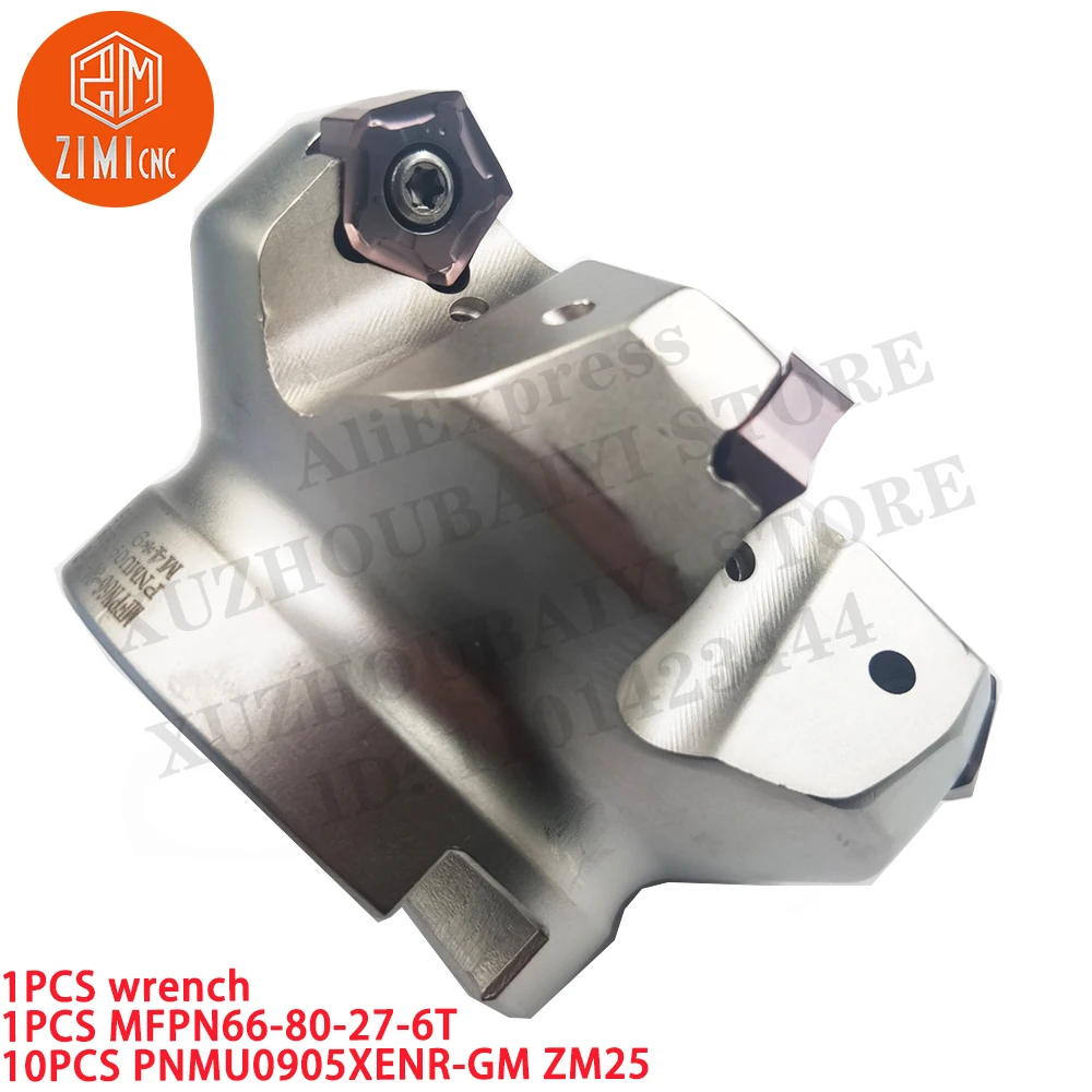 Imagem -06 - Disco de Fresa Frontal Mais 10pc Pnmu0905xenr-gm Zm25 Insere Ferramenta Cnc Pastilhas para Fresamento de Metal Duro Mais Chave Inglesa Unidade Mfpn6680276t