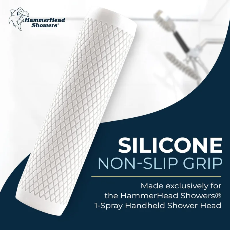 Shark Skin Grip Compatible 1-Spray Handheld Shower – Slip-Free