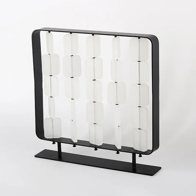 

Простой современный декоративный экран из металла и акрила для кабинета, офиса, демонстрационного зала, мягкий декор