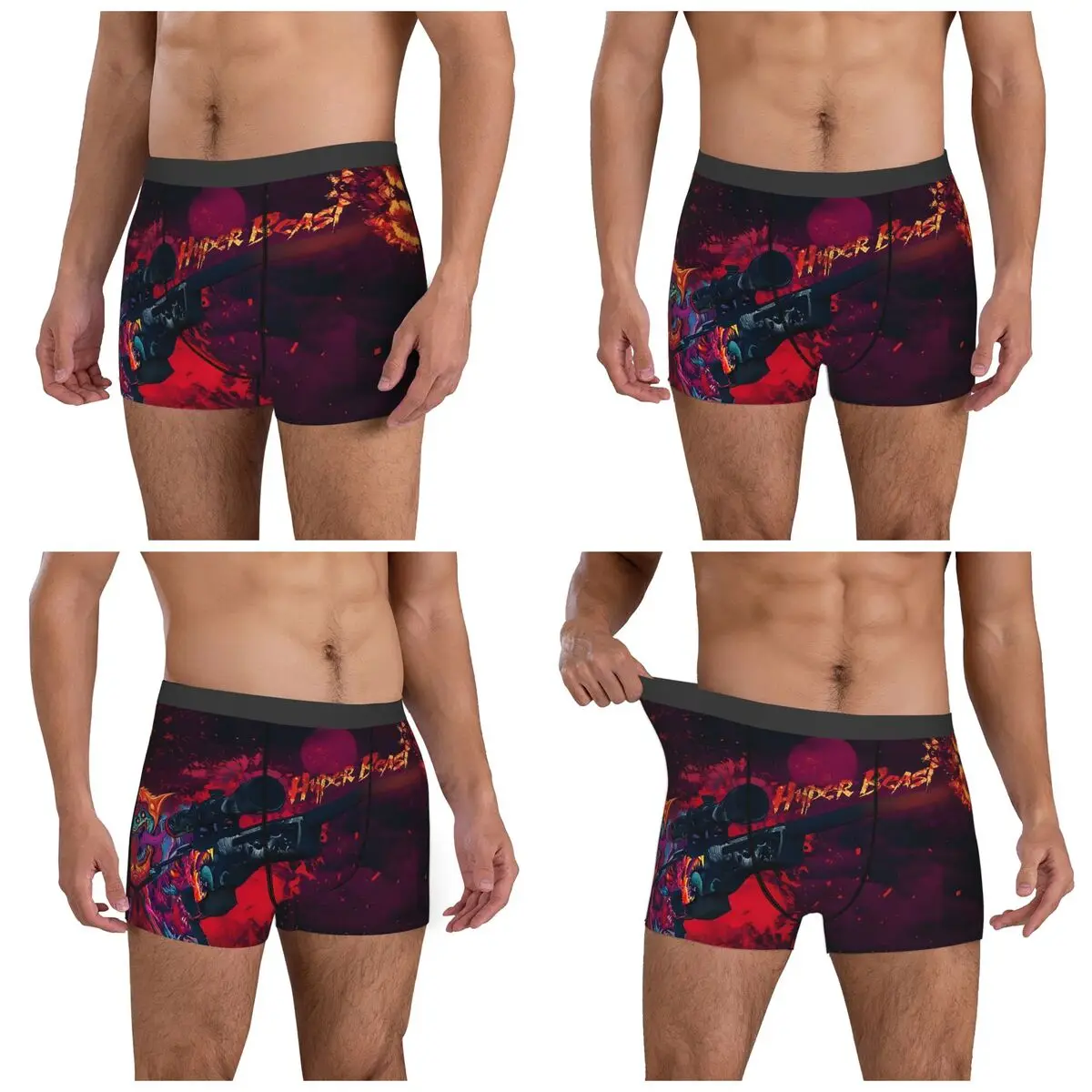 الملاكم السروال السراويل Hyper Beast غطاء صور سراويل الرجال الملابس الداخلية الناعمة لهدايا رجل رجل صديقها