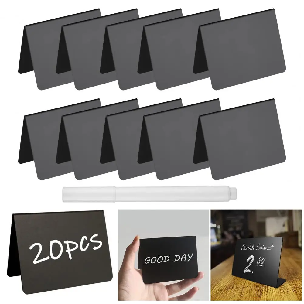 

10Pcs Blank Labels Creative Double Sided Chalk Sign Blackboard Long Lasting Mini Blackboard