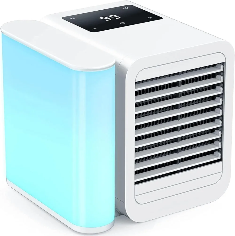 Portable Air Conditioners Cooling Fan: Evaporative Mini Air Cooler with  , USB Personal Air Cooler Desktop Ac Unit with For Room