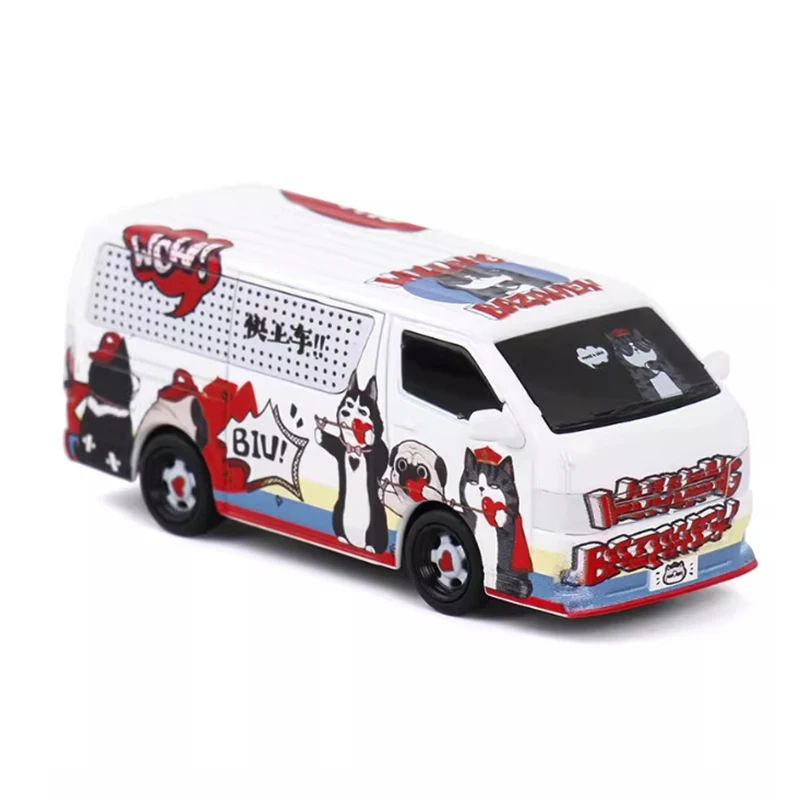 MASSDI Alloy 1/64 2010 Hiace MPV Van TYT1770/TYT1772TYT1710/TYT1771 รถคอลเลกชันจอแสดงผลเครื่องประดับของเล่น