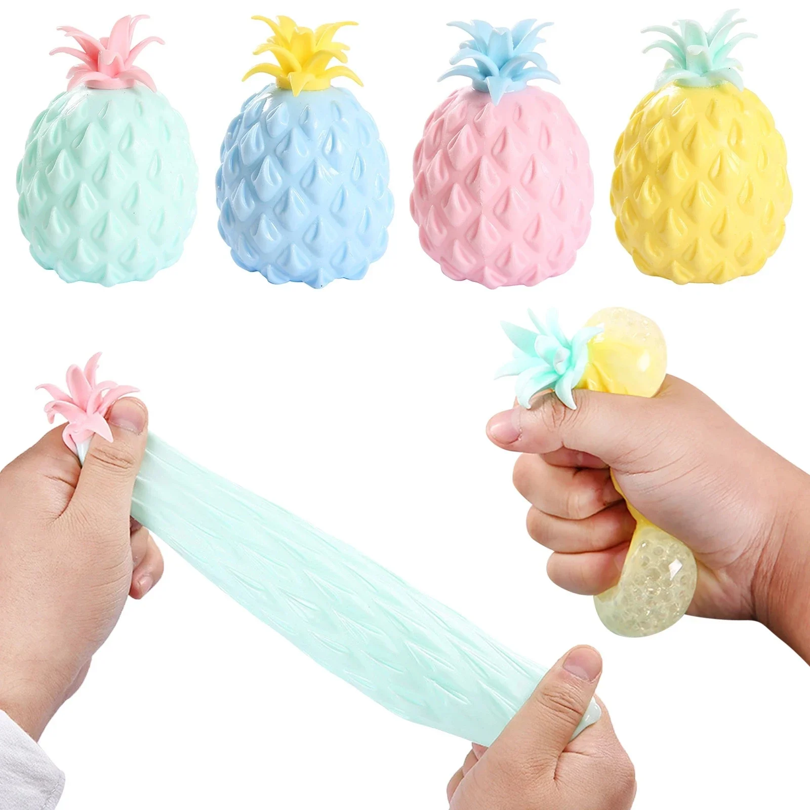 Funny Decompression Vent Pineapple Squeeze Ball Gift Squishy Squeeze Stress Reliever Fidget Sensory Toys Simulation Fruit Food