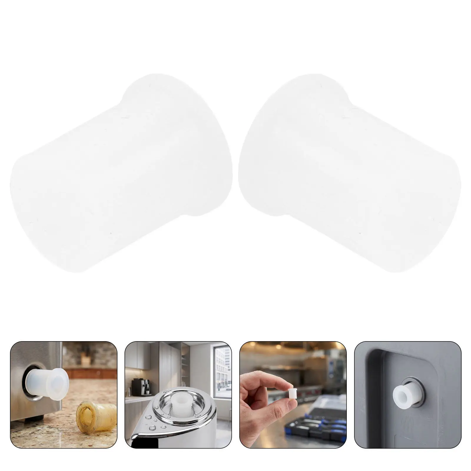 6Pcs White Silicone Water Dispenser Hole Plugs Drain Stopper Blocking End Caps Home Water Filtration System Effluent Filter