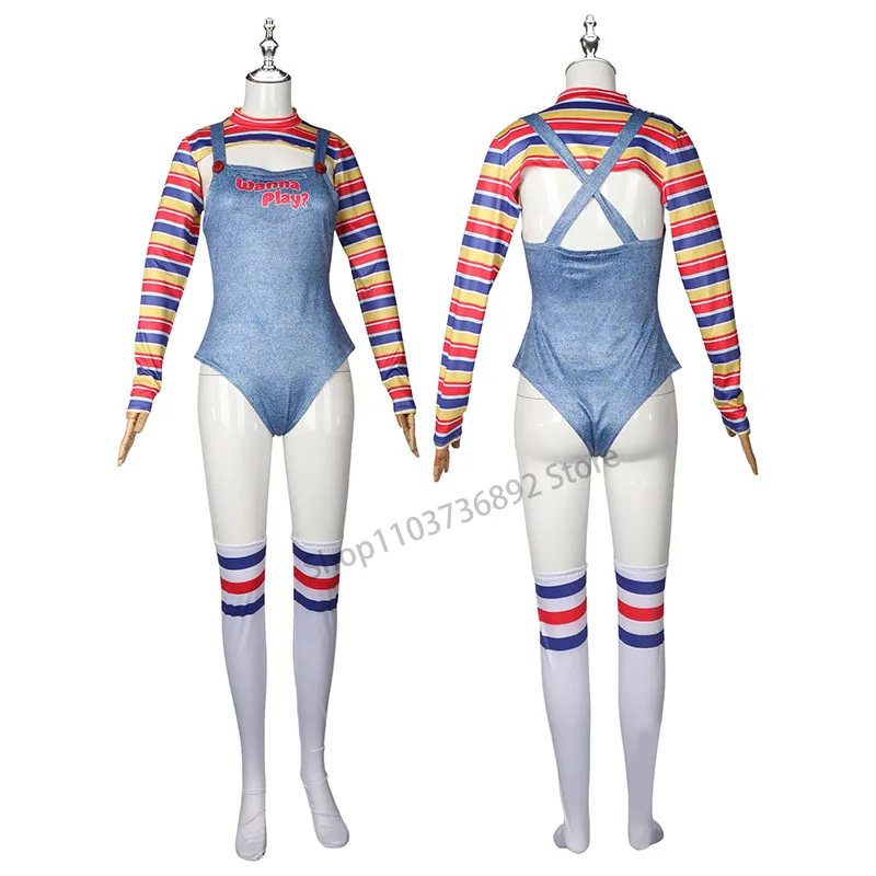 New sexy sportswear from Europe and America, soul doll tight fitting print Halloween ghost doll women's two-piece set dress up