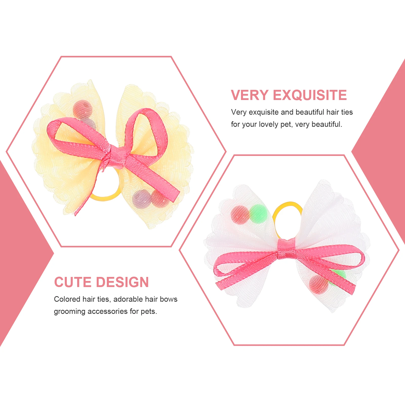 

50pcs Decorative Dog Bows Wear-Resistant Pet Hair Bowtie Adorable Grooming Accessories For Puppy Small Delicate Bows Dogs Cats