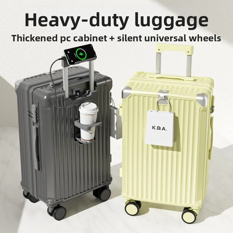 

Fashionable 2026 Rolling Suitcase Large Capacity 20 Inch Light Luggage Travel Password Case Ideal for Women Suitcases Luggage