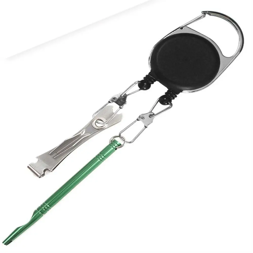 Double Headed Retractable Keychain Badge Reels Anti Lost Easy To Pull Buckle Unique 60CM ID Card Holder Outdoor Camping