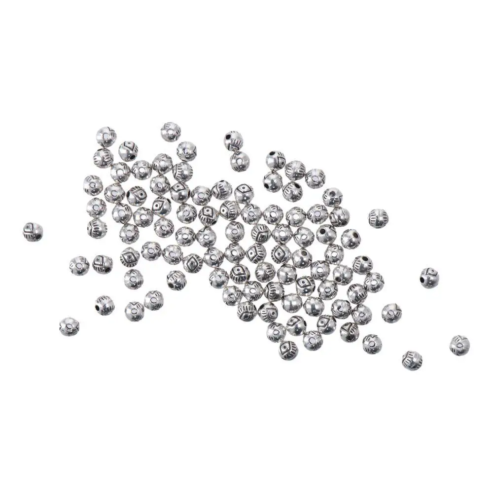 

Alloy Round Ball Evil Beads Silver Evil Round Spacer Bead 6mm Round Ball Beads Beads Jewelry Accessories