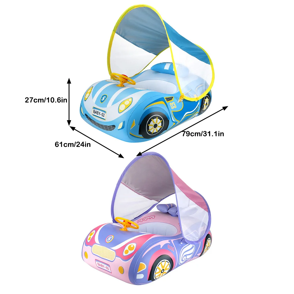 Kids Swimming Seat Ring Inflatable Swim Ring Portable Pool Float Lovely Summer Swim Boat Circle Bathing Water Toy