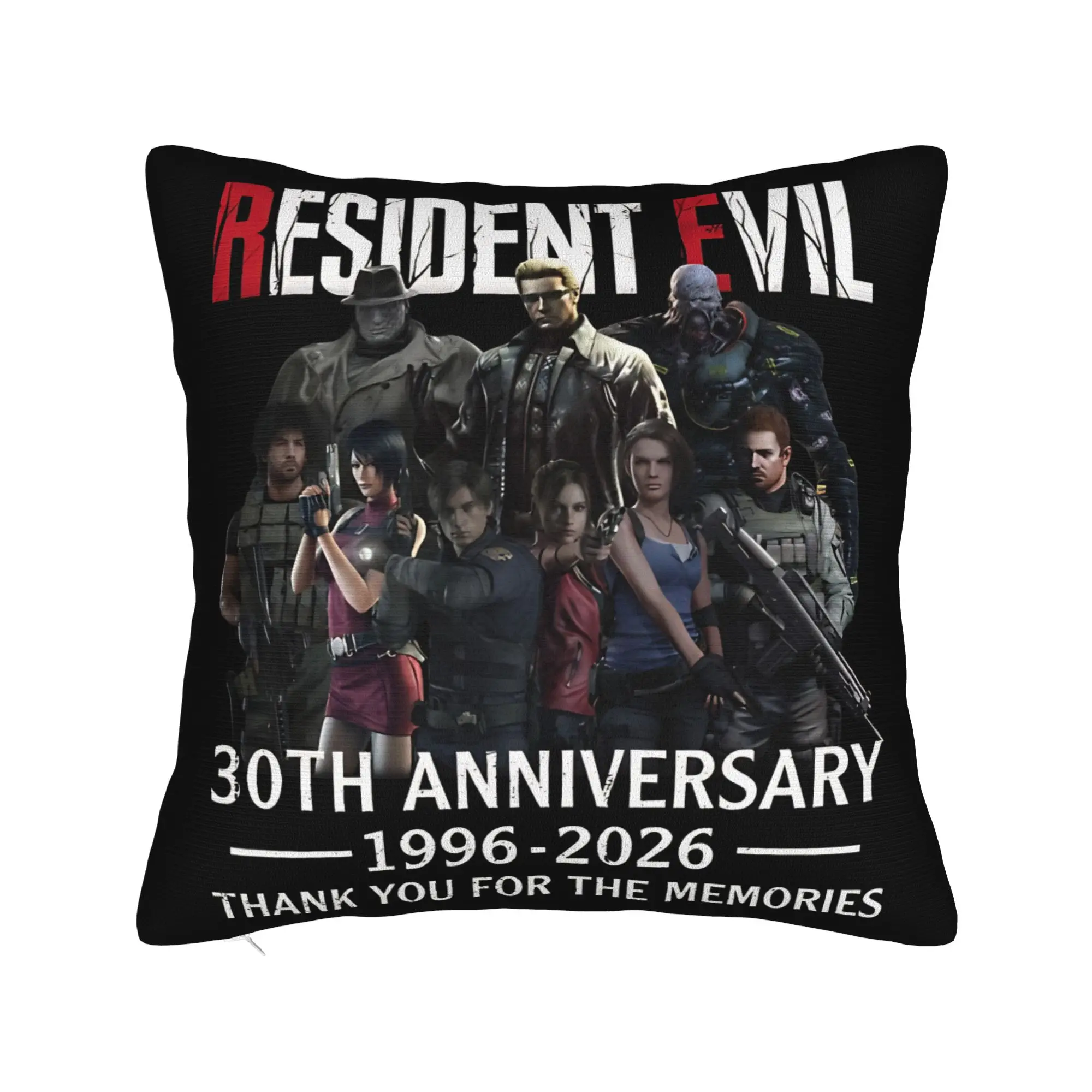 Resident Evil 30th Anniversary 1996 2026 Thank You For The Memories Pillow Case  Custom Pillow Cover Pillowcases For Home Decor