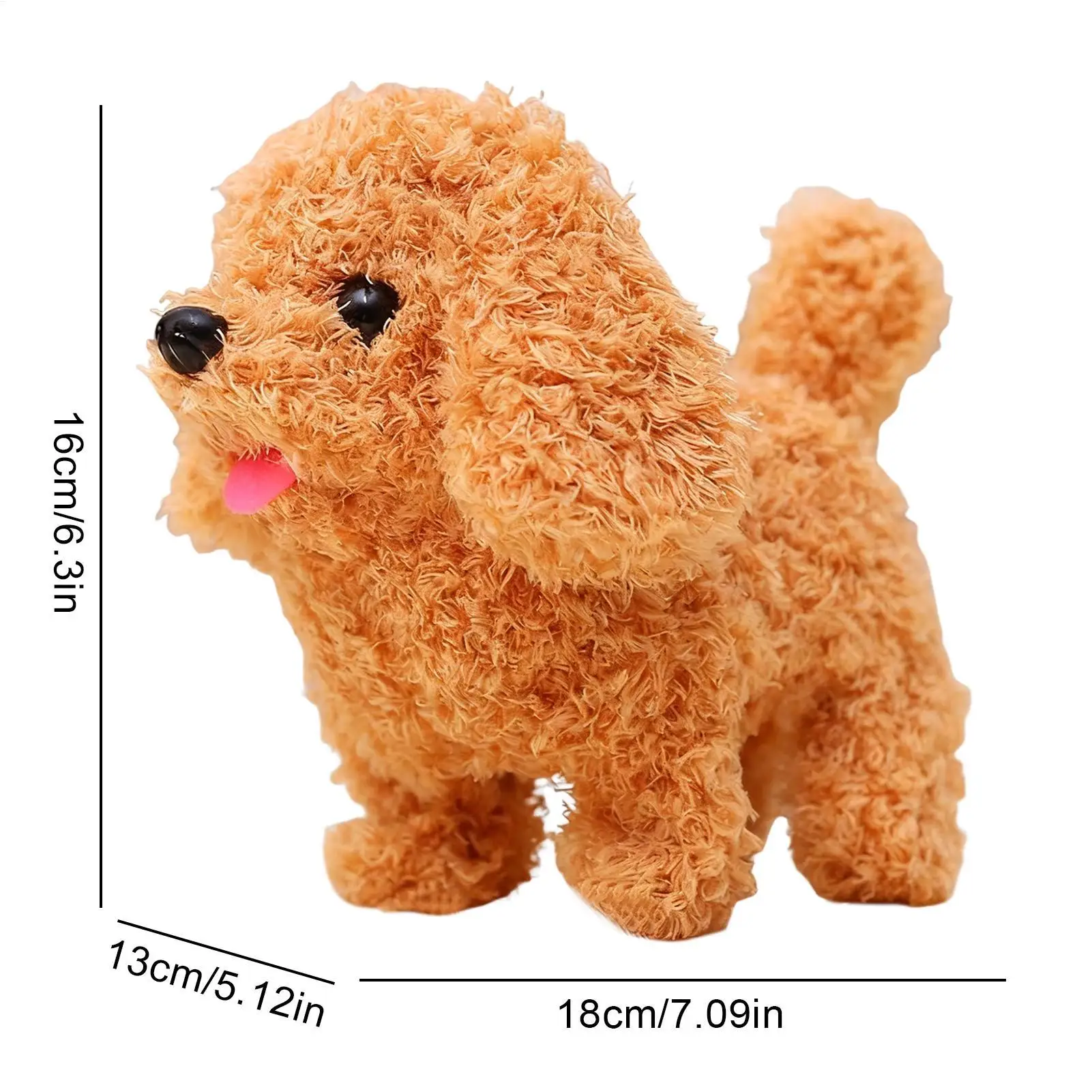 หุ่นยนต์ลูกสุนัขเสมือนจริง เดินได้ ส่งเสียงเห่าได้ กระดิกหางได้ ของเล่นสุนัขอิเล็กทรอนิกส์ ของเล่นตุ๊กตาลูกสุนัขจำลอง สำหรับเด็กชาย เด็กหญิง ใช้ในบ้านและเดินทาง