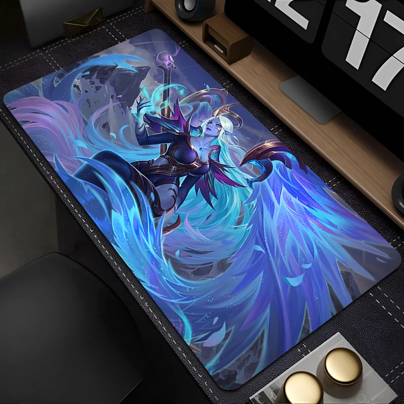 Gamer Mousepad League Of Legends Soraka Anime Gaming Girl Mouse Pad Large Mouse Mat Natural Desk Mat Desk Mats Design Mousepad