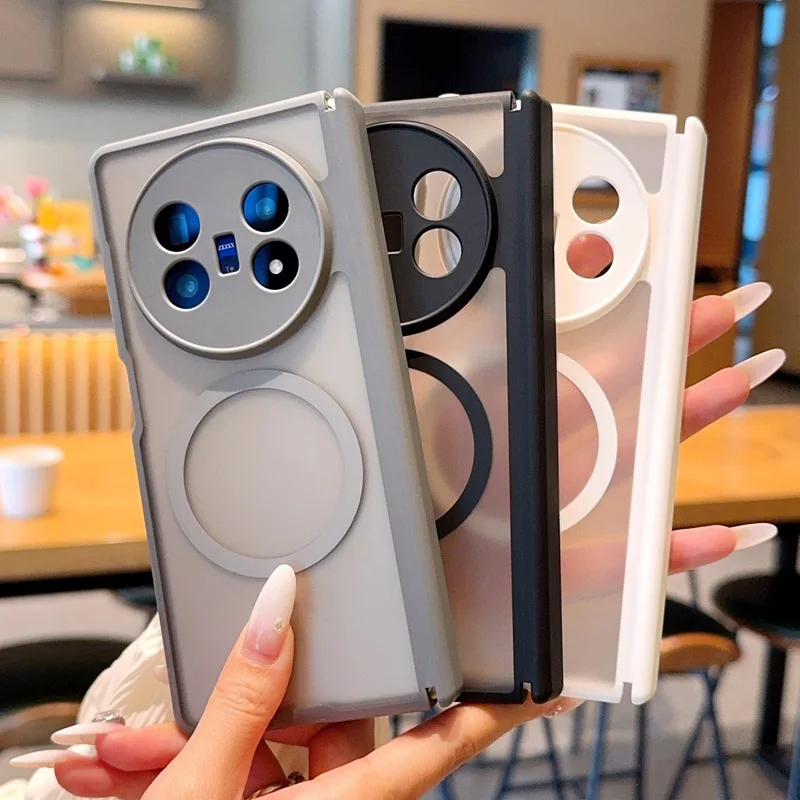 

Fashion Solid Color Frosted Hard Phone Case for vivo X Fold5 with Support Magnetic Charging