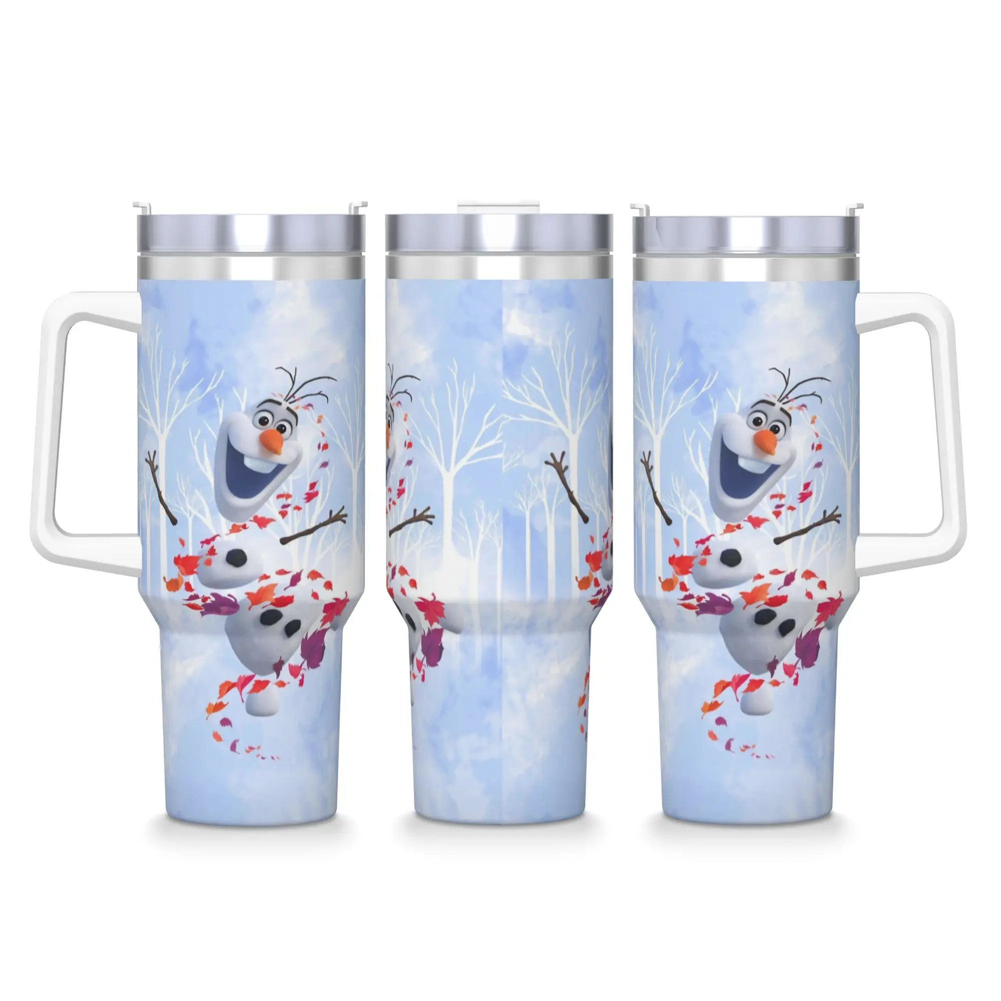 

Queen F-Frozen Olaf Tumbler Cold and Hot Water Bottle Insulated Stainless Steel Coffee Mug Graphic Driving Car Mugs