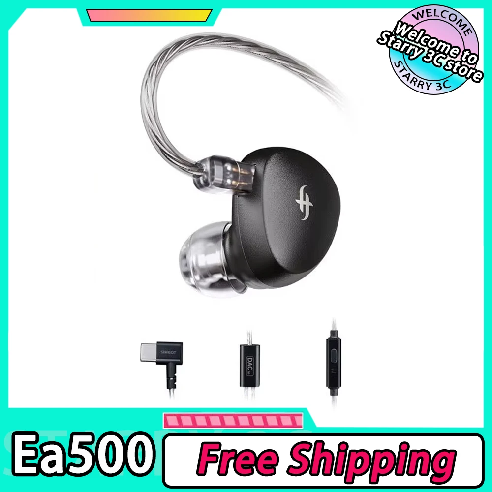 Simgot Ea500 Wired Earphone Hifi In Ear Gaming Earphones High Resolution Sound Quality Earbuds Customized For PC Gamer Accessory