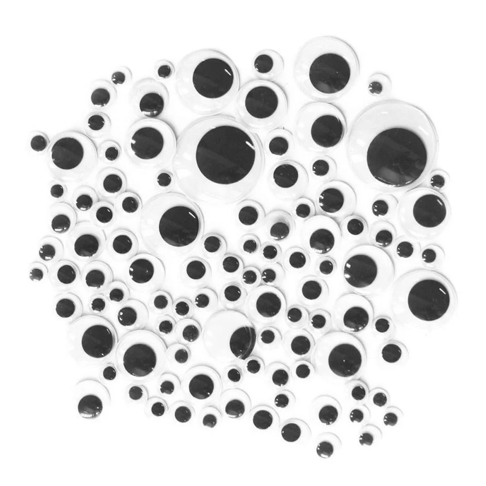 600 peças decoração adesiva olhos de peruca diy materiais plásticos feitos à mão acessórios enfeites de segurança