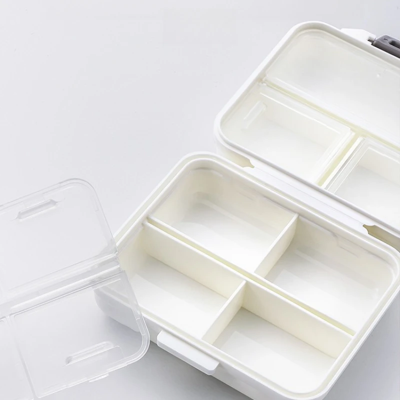 7 Grids Storage Box Food Grade Compact Size Multi-compartments Reusable Case Pill Box Splitters Sealed Pill Case Organizer